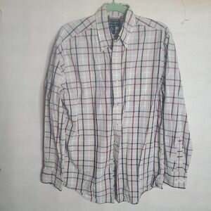 Colours Alexander Julian Mens Medium Plaid Checkered Button Down Shirt